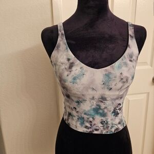 Lululemon Athletica Blue and Gray Tie-Dye Tank Top
